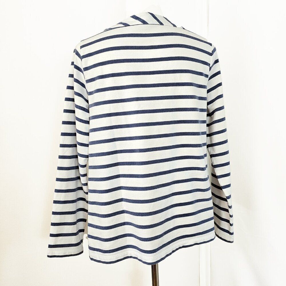 J.Jill Women's Long Sleeve Striped Nautical Top Medium - Picture 4 of 4
